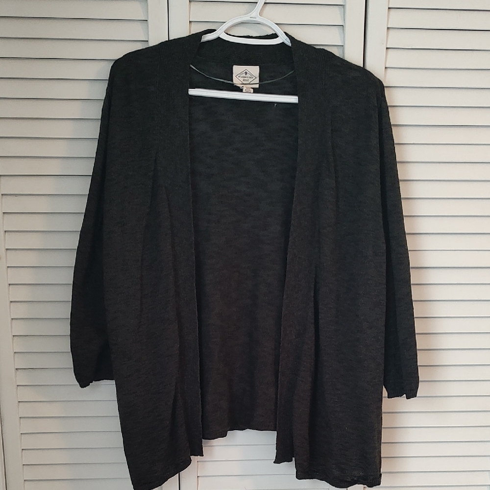 St. John's Bay Charcoal Open-Front Cardigan Sweater